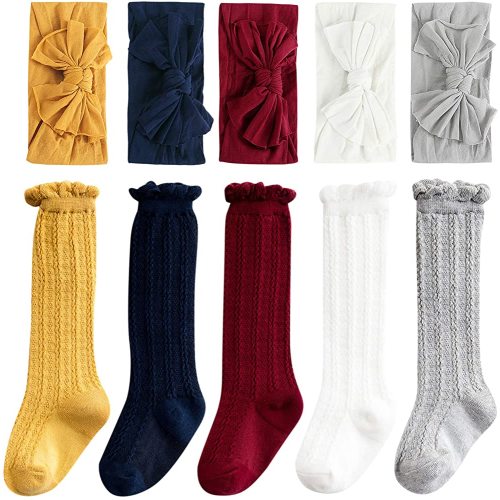 Baby Girls Knee High Socks Tube Cute Stockings Long Unisex Infants Toddler Sock Tights Baby