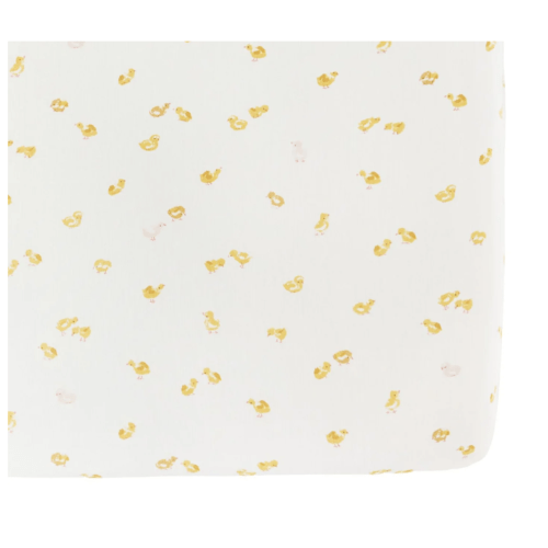 Organic Cotton Crib Sheet | Cheerful Chick