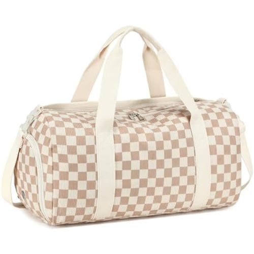 BLUBOON Duffle Bag Girls Kids Cute Gym Bag with Shoes Compartment & Wet Separation Waterproof Sports Overnight Travel Bag