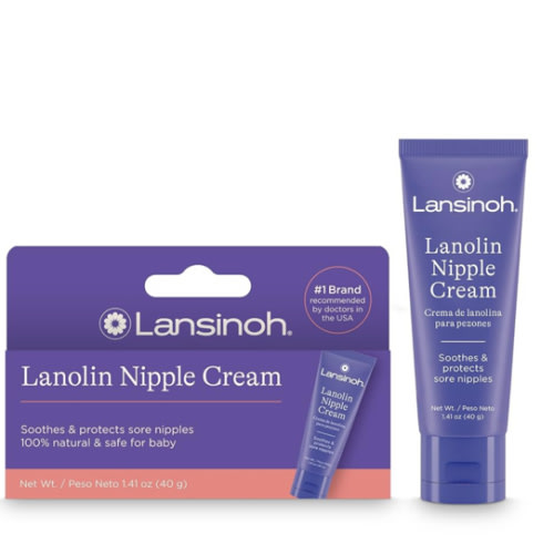 Lansinoh Lanolin Nipple Cream Safe for Breastfeeding Baby, 100% Natural Nipple Butter for Mom, Breastfeeding Essentials, 1.41 Ounces