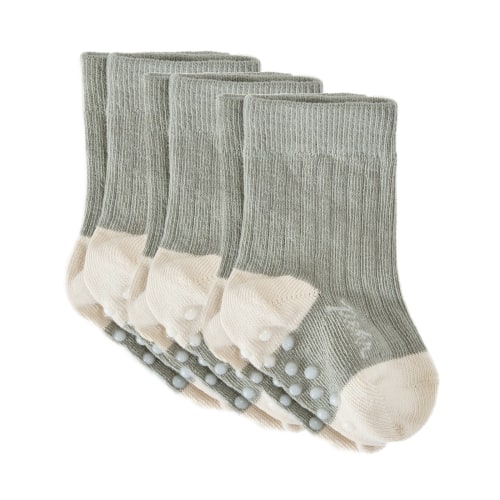 Crew Socks with Grips 3 - Pack