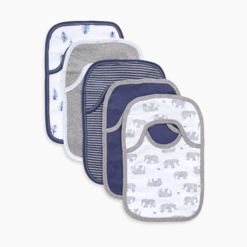 Burt's Bees Baby Organic Lap Shoulder Bib (5 Pack) - Wondering Elephants