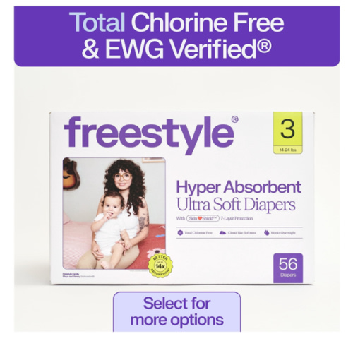 Freestyle Hyper Absorbent Ultra Soft Baby Diapers, Size 3, 56 Count (Select for More) - Walmart.com