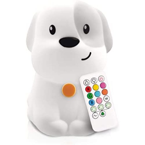 Lumipets Rechargeable Night Light for Kids, Silicone Nursery Light for Baby Room and Toddler, Portable Night Light for Kids Room, Rechargeable Animal Lights for Girls and Boys, Kawaii Lamp (Puppy)