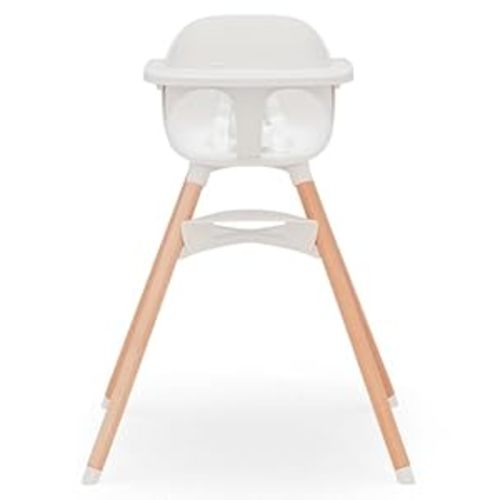 Lalo The Chair Convertible 3-in-1 High Chair - Wooden High Chair for Babies & Toddlers, Baby High Chair with Dishwasher Safe Tray, Adjustable Footrest, Coconut