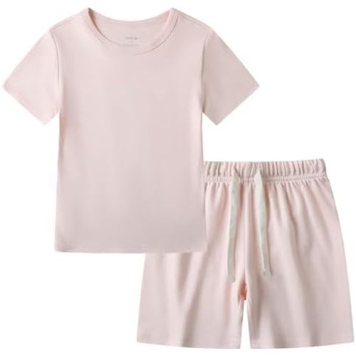Owlivia 100% Organic Cotton Baby Short Sleeve Pajama Sets, Toddler Boy Girl 2-Piece Sleepwear