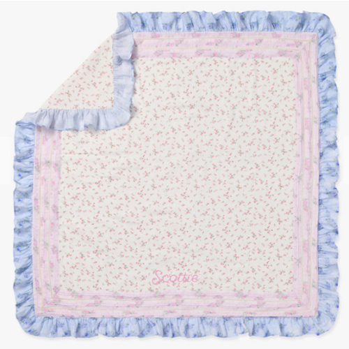 LoveShackFancy Ruffled Oversized Organic Muslin Baby Blanket