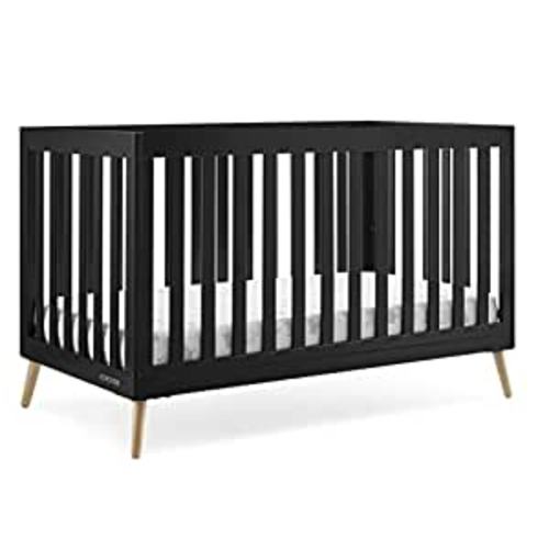 Amazon.com : Delta Children Essex 4-in-1 Convertible Baby Crib, Ebony with Natural Legs : Baby