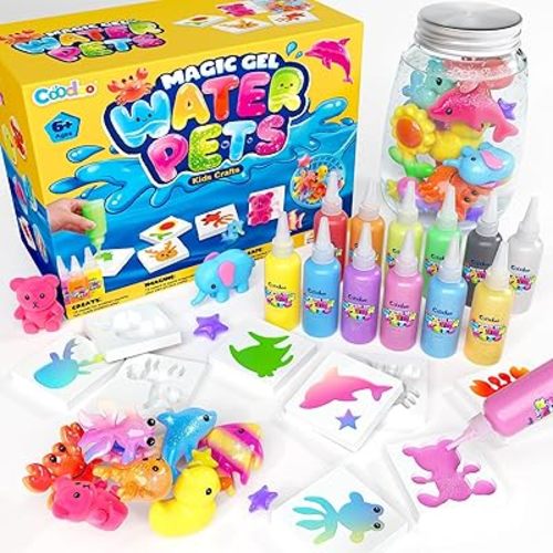 Magic Water Elf Toy Craft Kits, Aqua Fairy Water Gel DIY Squishies Squishy Maker Toddler Kids Toys for Girls Boys Toys Birthday Christmas Gifts, Art Supplies Arts and Crafts for Kids Ages 4-6 4-8 8-12