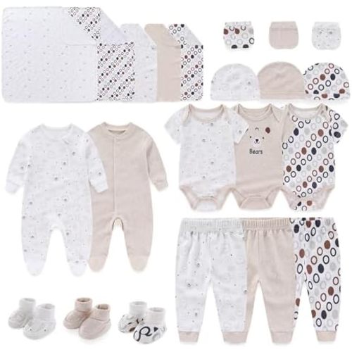 Unisex Baby Boy Girl Layette Sets 22 Packs New Born Boy Girl Clothes Infant Essentials