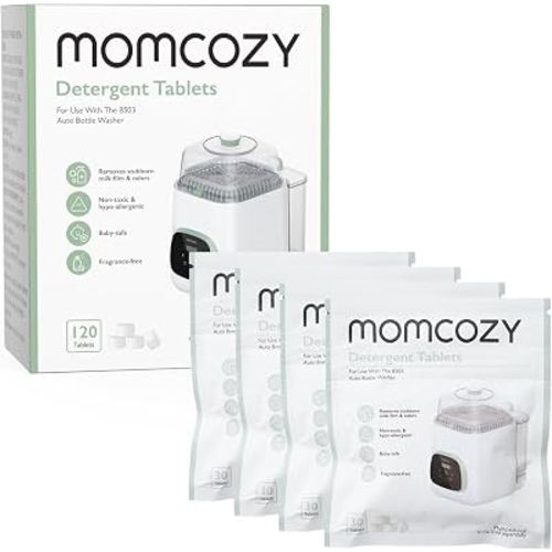 Momcozy Official Detergent Tablets for Momcozy Bottle Washers, 120 Tablets | Remove Stubborn Milk Residue and Odor, Safe and Powerful Cleaning