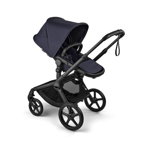 Bugaboo Fox 5 Renew All-Terrain Stroller – Full Size Premium Baby Stroller from Newborn to Toddler with 2-in-1 Bassinet to Seat Conversion, One-Hand Fold & XL Storage – Deep Indigo