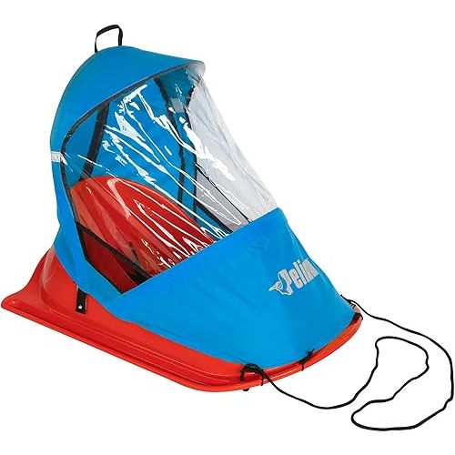 Pelican Baby Sled Deluxe with Weather Shield - Durable Toddler Snow Sled for Kids up to 24 Months
