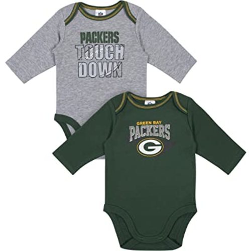 Gerber Unisex Baby NFL Team 2 Pack Long Sleeve Onesie Bodysuit