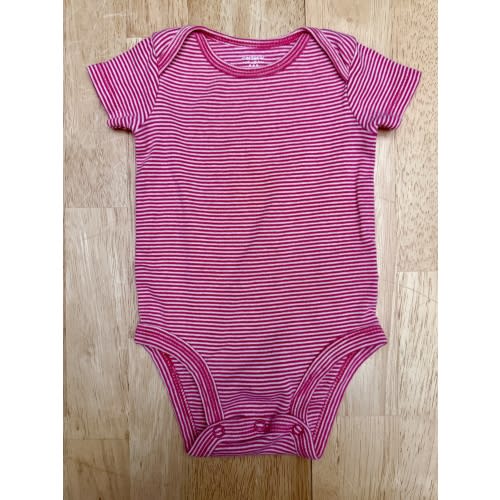 3 Month Carter’s Soft 100% Cotton Striped Short Sleeve Bodysuit Pink