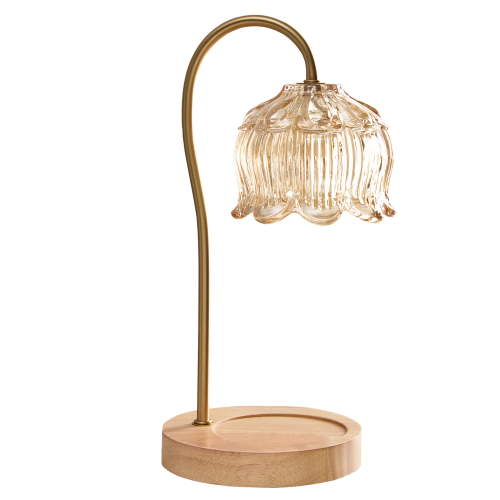 Home Decor Collection 13" Amber Candle Warmer Table Lamp