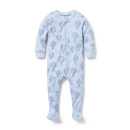 Baby Good Night Footed Pajama in Hot Air Balloon