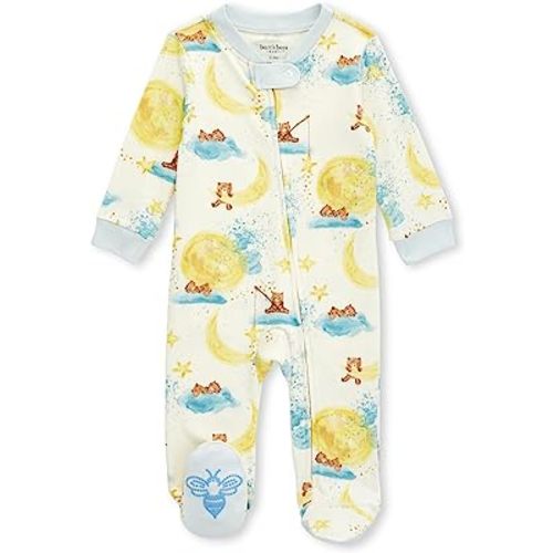 Sleep and Play PJs, 100% Organic Cotton One-Piece Zip Front Romper Jumpsuit Pajamas
