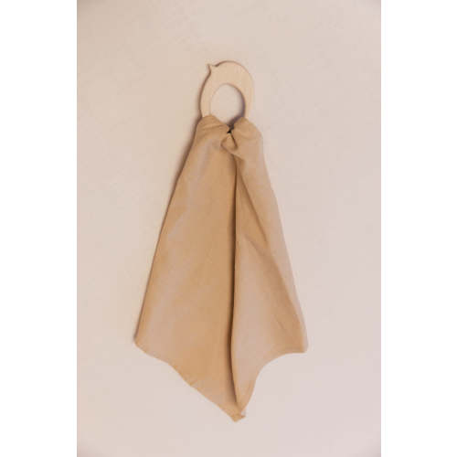 Wildbird Heron - Linen + Maple Ring Teether
