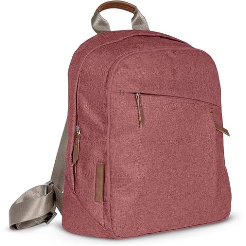 UPPAbaby Unisex Baby Changing Backpack (Rosewood Mélange/Saddle Leather)