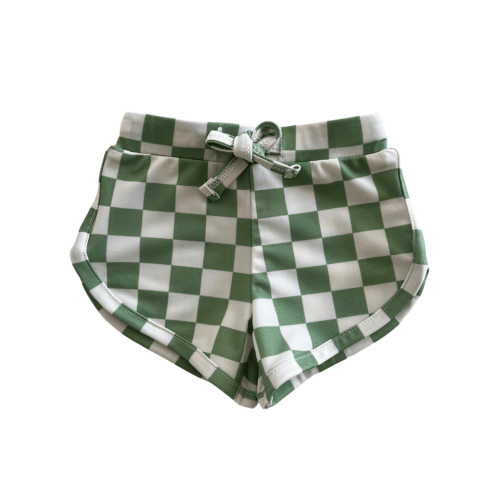 Lime Checkerboard / Laguna Swim Short / UPF 50+