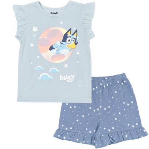 Bluey Toddler Girls T-shirt And French Terry Shorts Outfit Set 2t