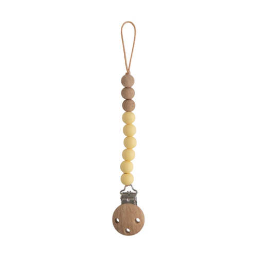 Eva Silicone Pacifier Clip || Muted Yellow