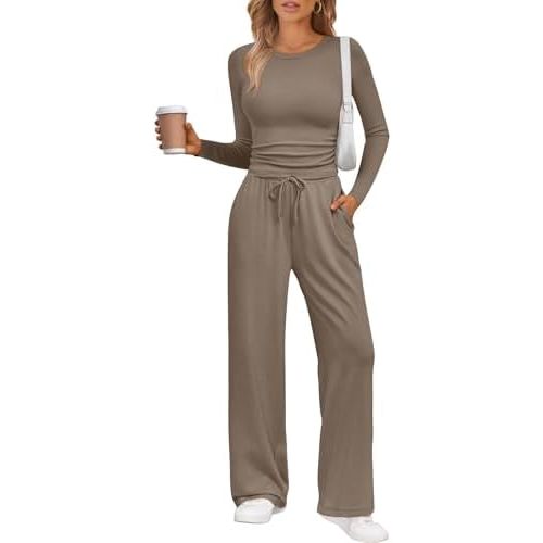 LILLUSORY 2 Piece Lounge Sets for Women Fall Outfits 2026 Two Piece Travel Sweatsuits Business Casual Fashion Clothes