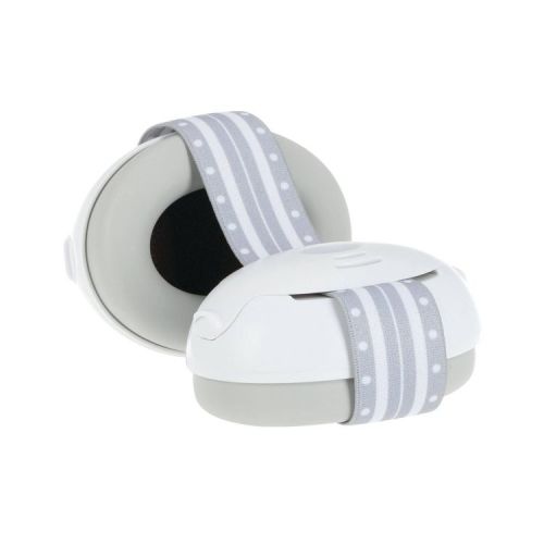 Nuby Baby Earmuffs with Travel Bag - White: Protective Ear Covers, One Size Fits Most