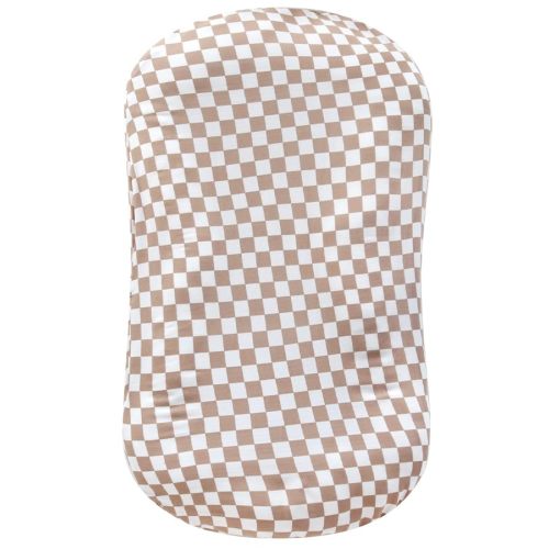 LifeTree Muslin Baby Lounger Cover Neutral, Newborn Slipcover Lounger Cover for Boys Girls Infant, Soft 70% Viscose from Bamboo and 30% Cotton, Cover Only, Checkered Pattern
