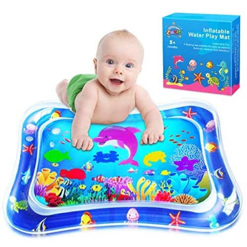ZMLM Baby Tummy-Time Water Mat: Infant Toy Gift Activity Play Mat Inflatable Sensory Playmat Babies Belly Time Pat Indoor Small Pad for 3 6 9 Month Newborn Boy Girl Toddler Fun Game