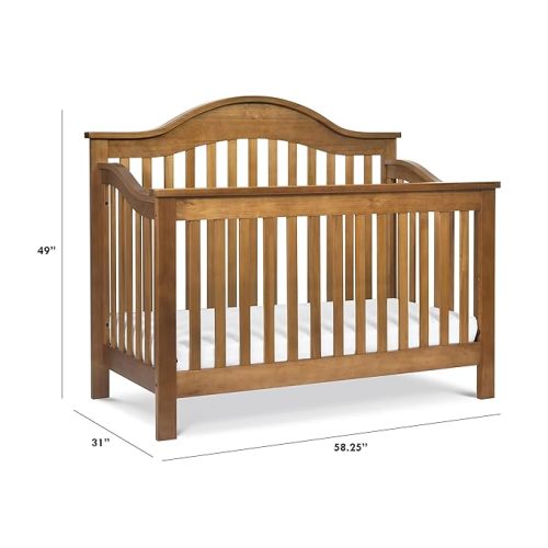 DaVinci Jayden 4-in-1 Convertible Crib in Chestnut, Greenguard Gold Certified