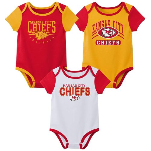 Outerstuff NFL Teams Newborn Baby and Infant Short Sleeve Bodysuit Variety 3-Pack (0-18m)