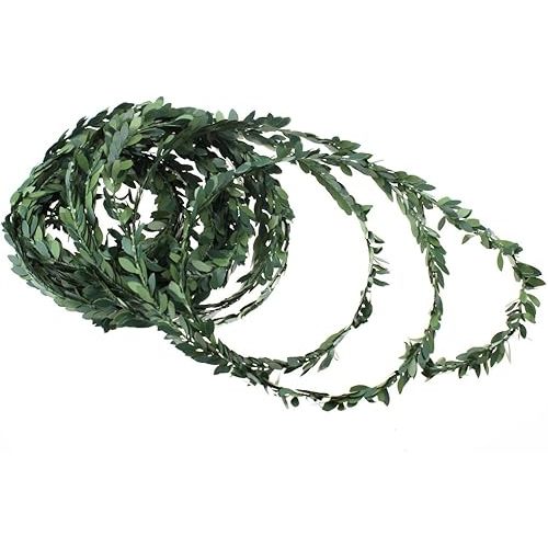 32.8 Yards Artificial Ivy Garland Foliage Green Leaves Fake Vine for Wedding Party Ceremony DIY Headbands