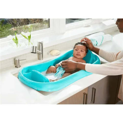 The First Years - Sure Comfort® Newborn to Toddler - 3-in-1 Baby Bathtub, Blue