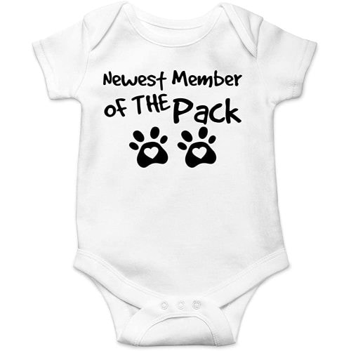 Newest Member of The Pack - Funny Baby Essentials Bodysuit - Newborn Girl Outfits Baby Romper