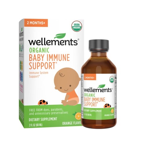 Wellements Organic Baby Immune Support Syrup, Vitamin C & Zinc 2 fl Oz BB7/24