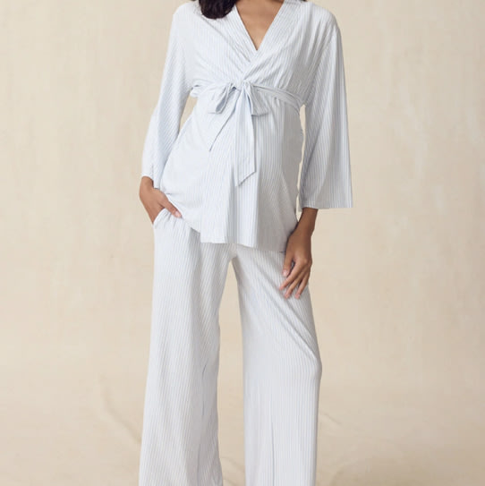 LAKE | Women | DreamModal® Pajamas | Fog Maternity Kimono Bundle