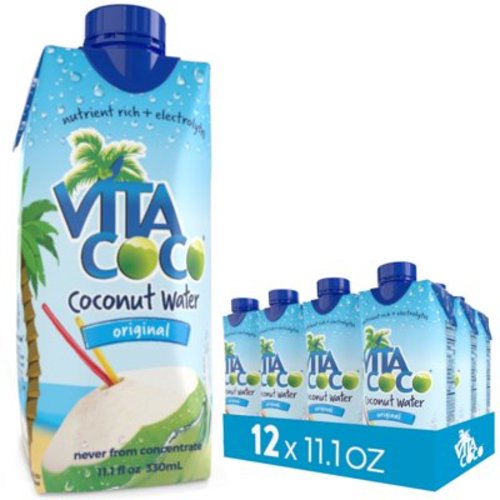 Vita Coco Coconut Water, Pure, 11.1 Fl Oz, 12 Count