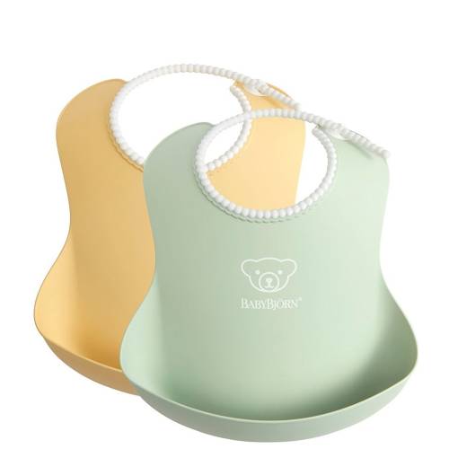 BABYBJORN 2-Pack BPA -Free Catchable Baby Bib