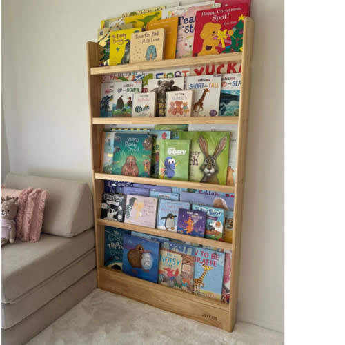 (New)SpaceSaver 80cm Bookshelf ( 5 Tier ) - SolidWood – JoyKids
