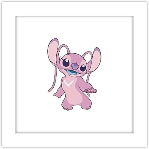 Trends International Gallery Pops Disney Lilo & Stitch - Angel Wall Art Wall Poster, 12.00" x 12.00", White Frame Version