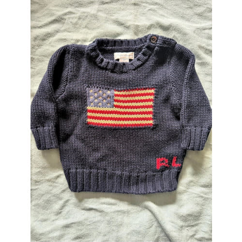 Polo Ralph Lauren The Iconic Flag Sweater Blue & Red