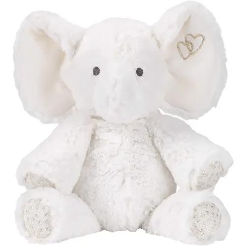 Lambs & Ivy Signature Jamboree Plush Elephant - Marshmallow - Gray, Gold, White