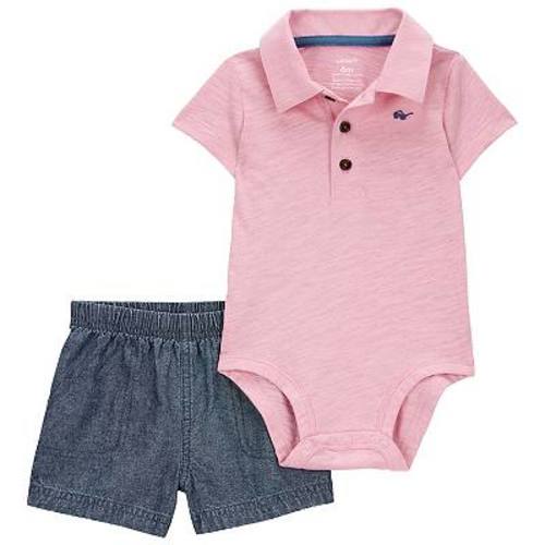 Baby Boy Carter's 2-Piece Polo Bodysuit & Short Set