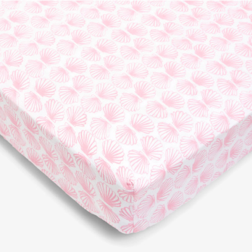 Organic Cotton Crib Sheets by Lewis - Scallop in Lilac