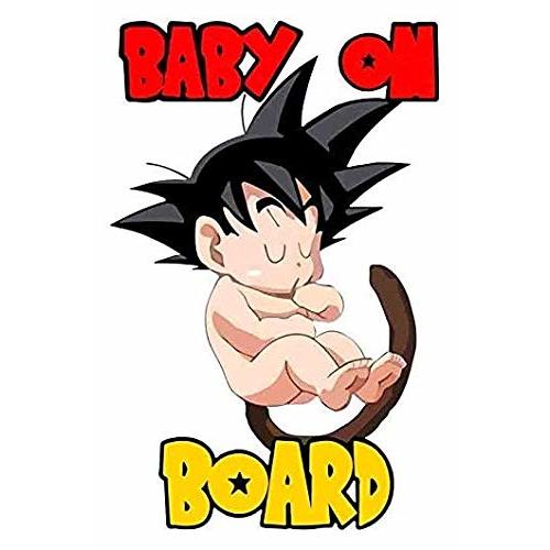 Baby On Board Goku AnimeandCar Baby Warning - Sticker Graphic - Weatherproof & Long Lasting Sticker