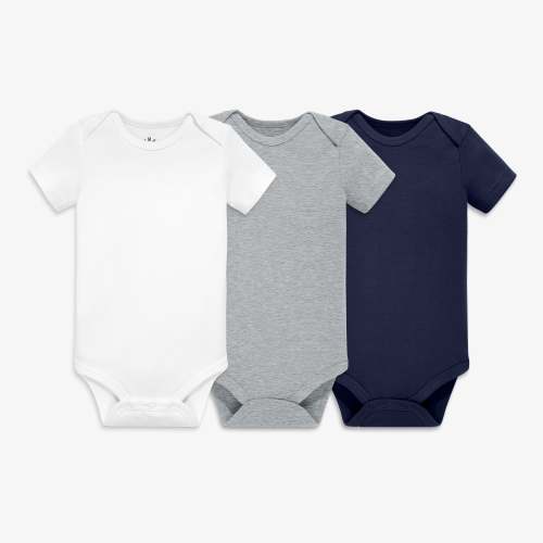 Organic short sleeve babysuit 3-pack | Primary.com
