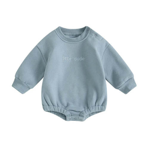 Little Dude Embroidered Bodysuit – August + Willow