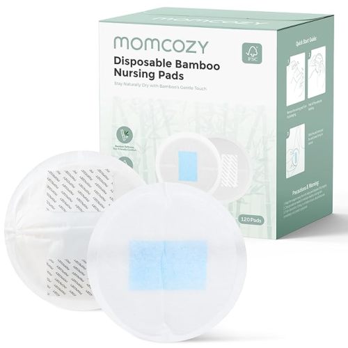 Momcozy Ultra-Thin Disposable Nursing Pads, Ultra-Absorbent and Breathable Portable Breast Pads, Make The Breasts Light and Unburdened, with Reinforced Adhesive, Individually Packaged (200 Count)